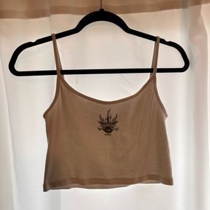 White Brandy Melville crop tank top